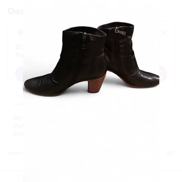 Vintage Alberto Fermani Black Leather Ankle Booties - Picture 8 of 14